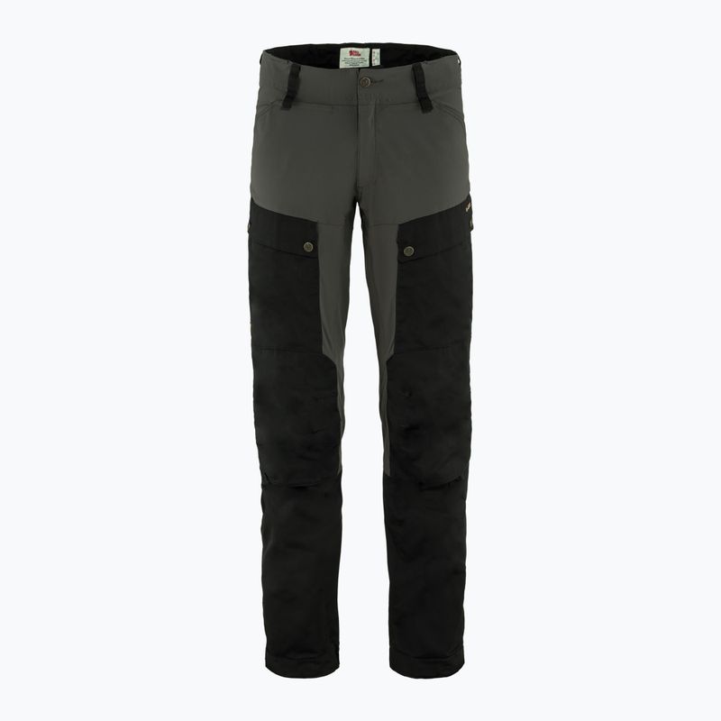 Pantaloni da trekking da uomo Fjällräven Keb nero/grigio pietra