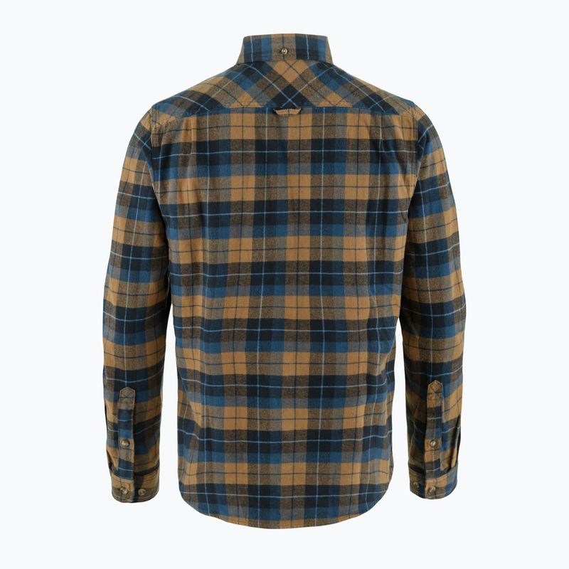 Camicia Fjällräven Singi Heavy Flannel da uomo, blu scuro/marrone grano. 2