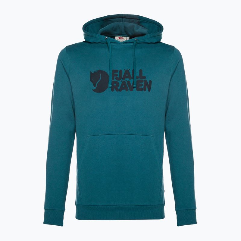 Felpa da trekking uomo Fjällräven Logo Hoodie deep sea