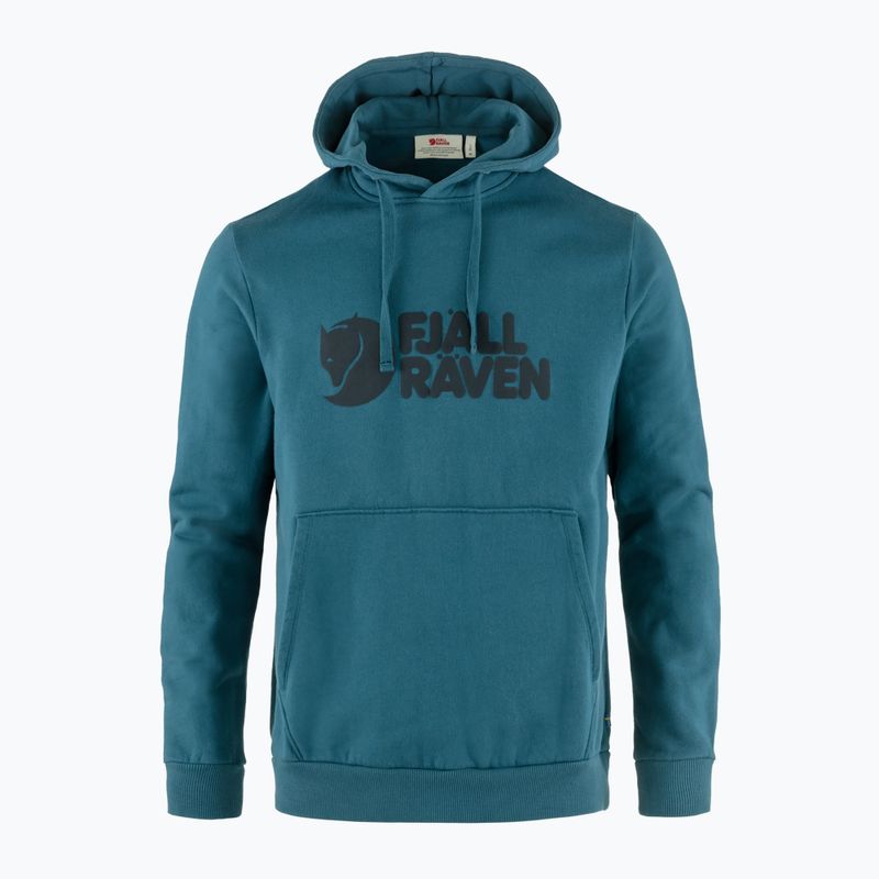 Felpa da trekking uomo Fjällräven Logo Hoodie deep sea 4