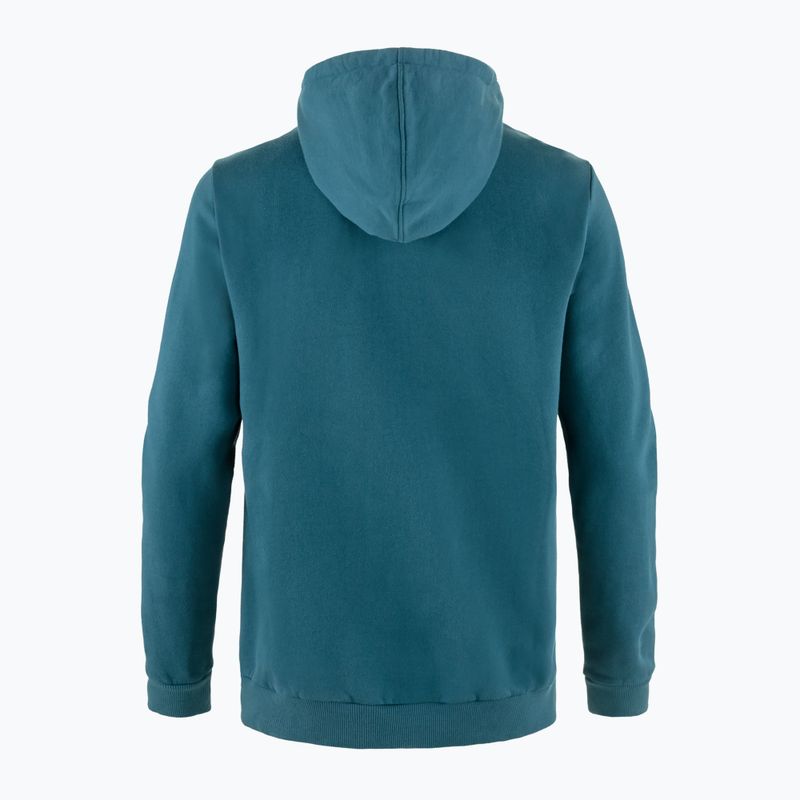 Felpa da trekking uomo Fjällräven Logo Hoodie deep sea 5