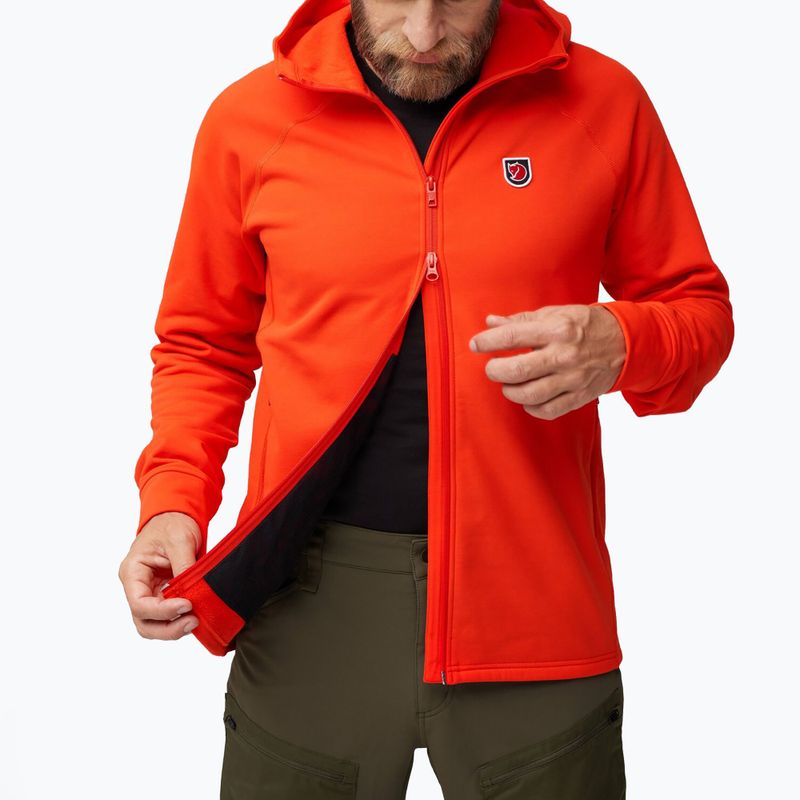 Giacca da trekking da uomo Fjällräven Expedition Fleece Hoodie arancione fuoco 5