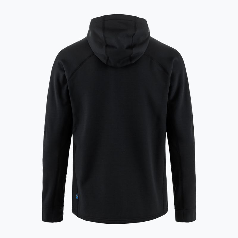 Giacca da trekking da uomo Fjällräven Expedition Fleece Hoodie nero 2