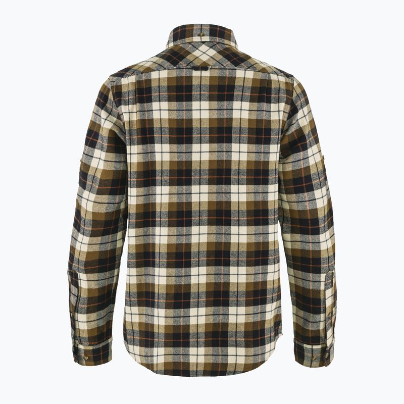 Camicia da uomo Fjällräven Singi Heavy Flannel chalk white/dark navy 2