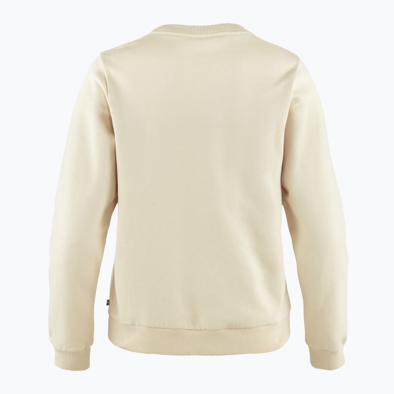 Felpa da donna Fjällräven Logo Sweater bianco gesso/arancio fuoco 2