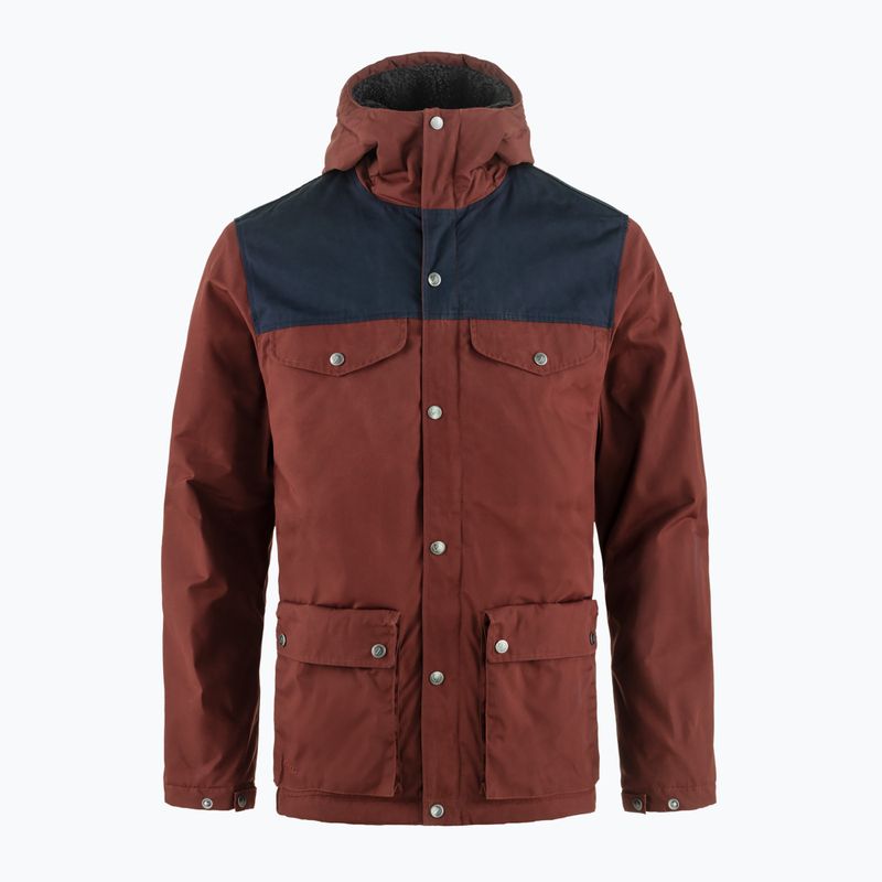 Giacca a vento uomo Fjällräven Greenland Winter maroon/dark navy