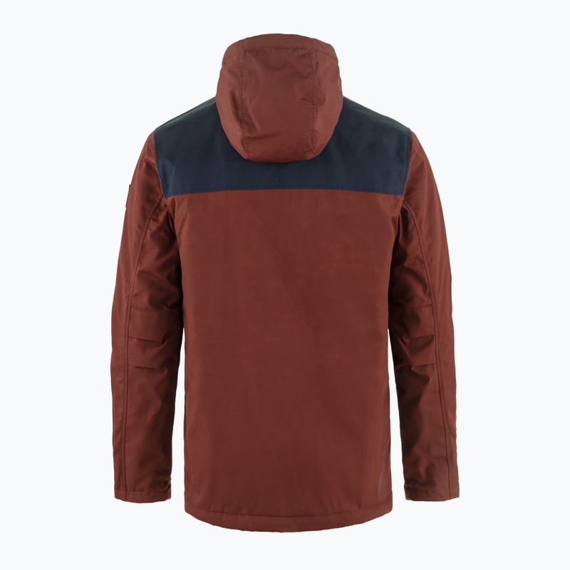 Giacca a vento uomo Fjällräven Greenland Winter maroon/dark navy 2