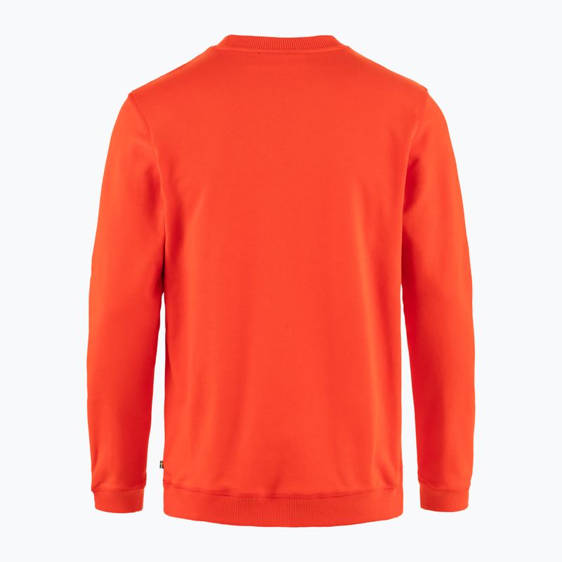 Maglione Fjällräven 1960 Logo Badge arancione fuoco Uomo 2