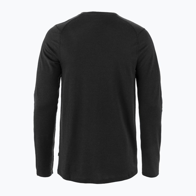 Maglia da trekking a maniche lunghe da uomo Fjällräven Bergtagen Merino black 2