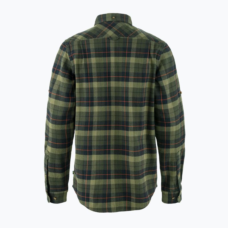 Camicia uomo Fjällräven Singi Heavy Flannel black/deep forest 2