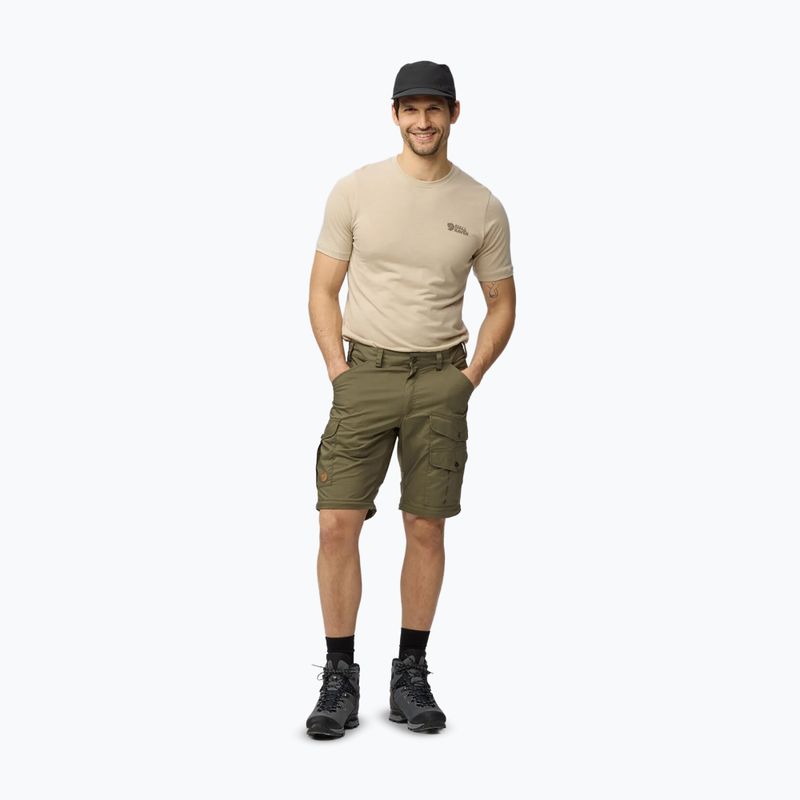 Pantaloni da trekking da uomo Fjällräven Vidda Pro Lite Zip Off laurel green 4