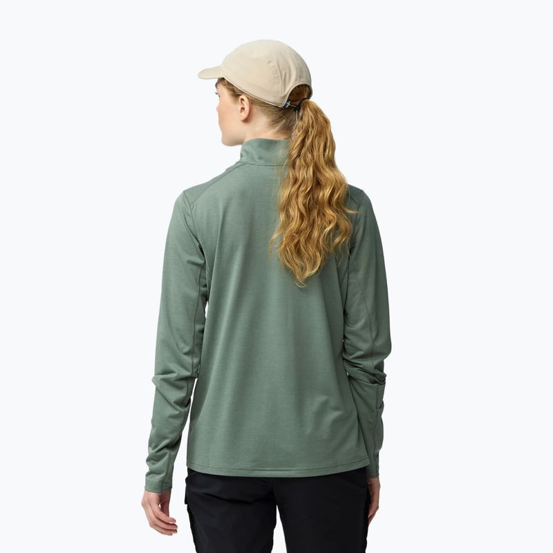 Felpa trekking da donna Fjällräven Abisko Day Hike Half Zip patina green 3