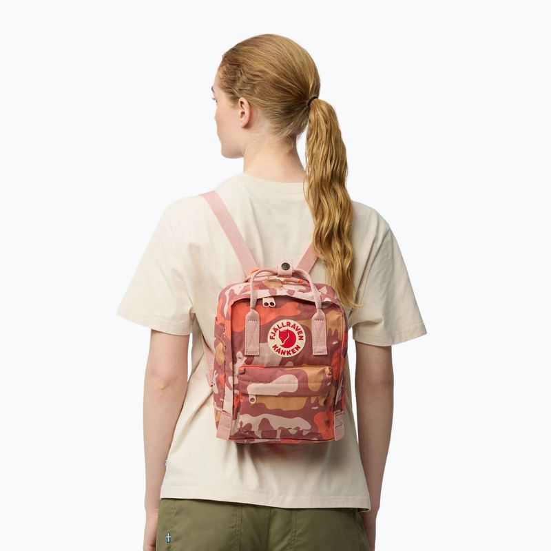 Zaino urbano Fjällräven Kanken Graphics Mini 7 l chalkrose/hidden animals 4