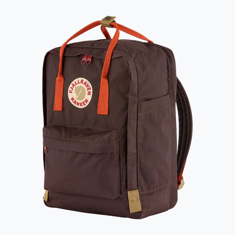 Zaino urbano Fjällräven Kanken Koncept Laptop 15" 18 l black oak/rowan red 2