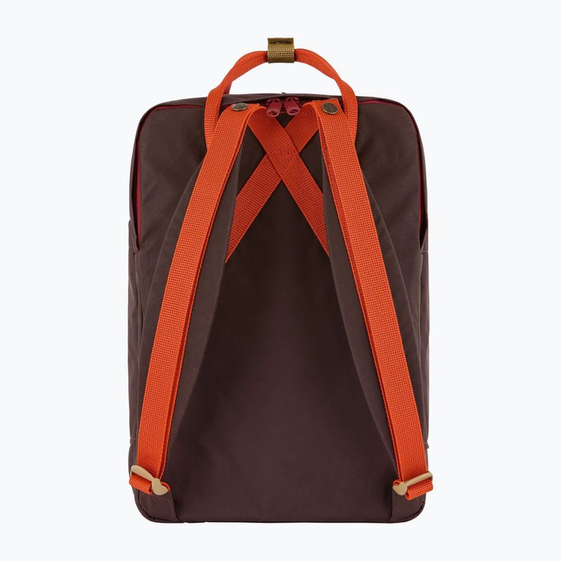 Zaino urbano Fjällräven Kanken Koncept Laptop 15" 18 l black oak/rowan red 3