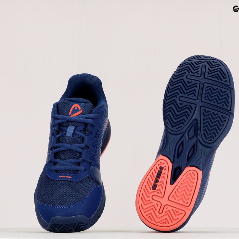 Scarpe da tennis HEAD Revolt Court da donna blu scuro/corallo 14