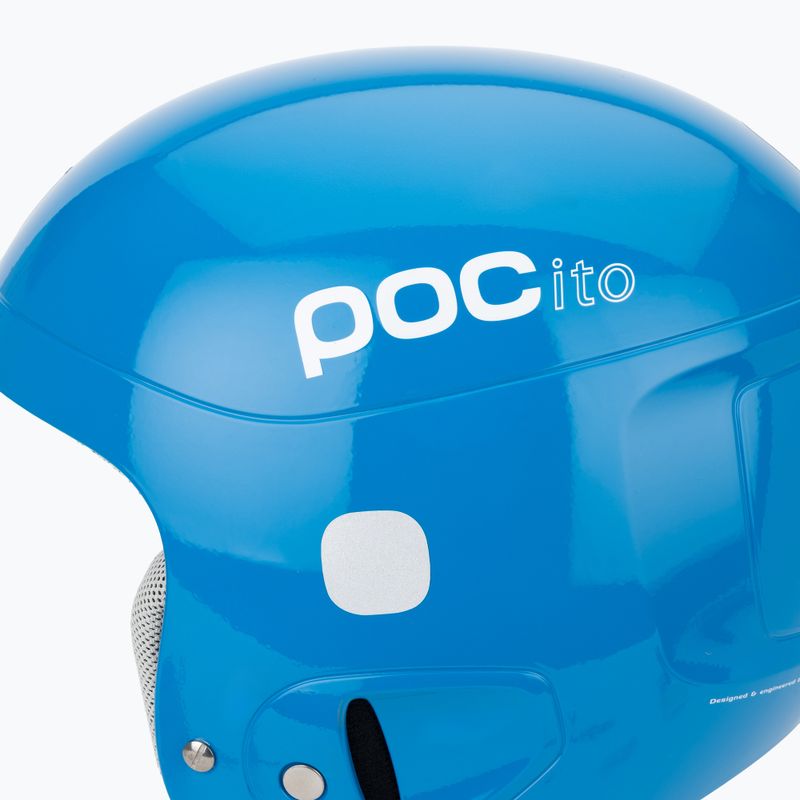Casco da sci per bambini POC POCito Skull blu fluorescente 7