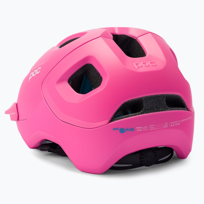 Casco da bici POC Axion SPIN actinium rosa opaco 4