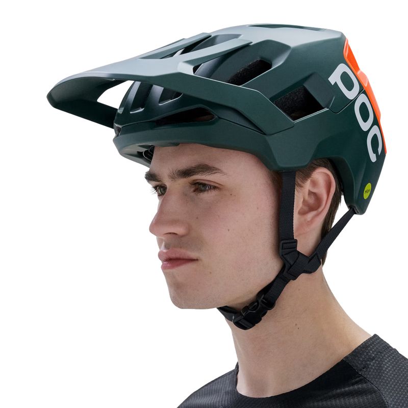Casco da ciclismo POC Kortal Race Mips pargasite green matt/fluorescent orange matt 2