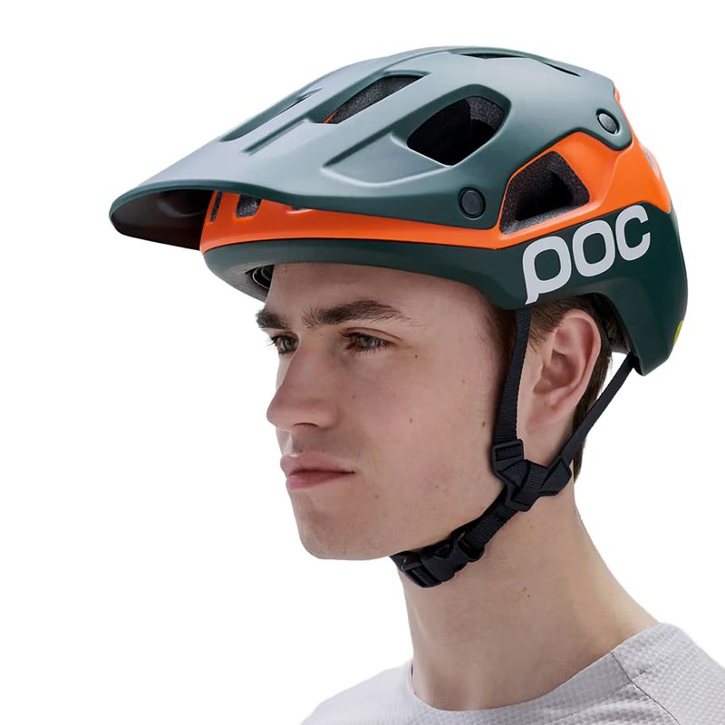 Casco da ciclismo POC Cularis Pure pargasite green matt/fluorescent orange matt 2