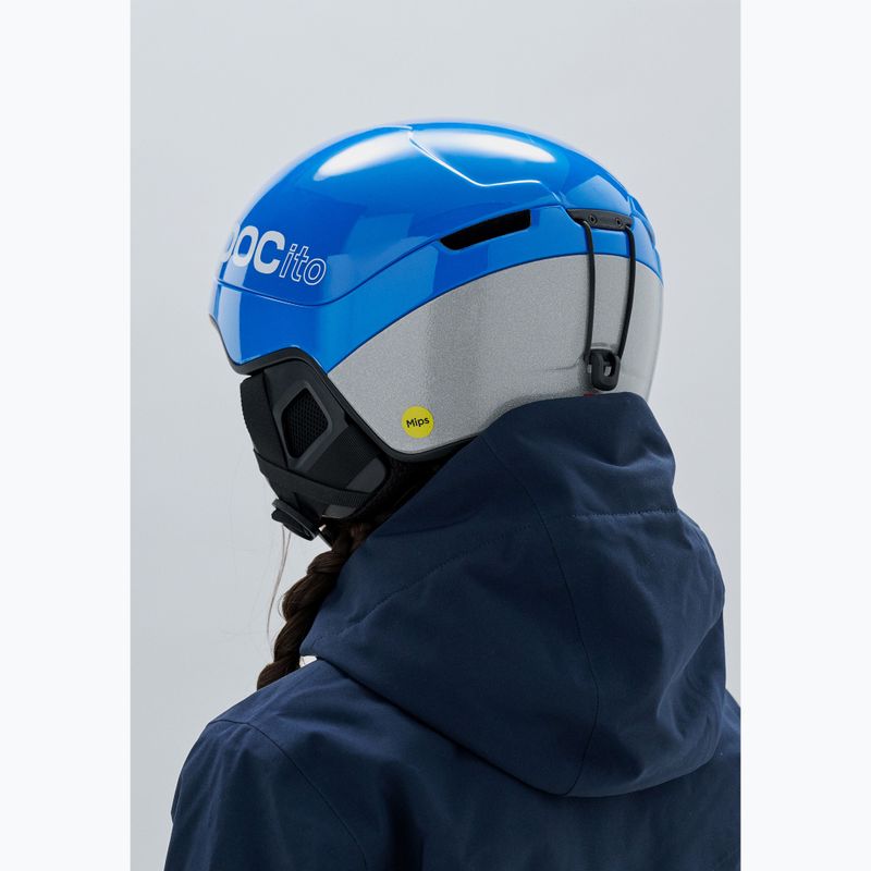 Casco da sci per bambini POC Pocito Obex MIPS Jr fluorescent blue 8