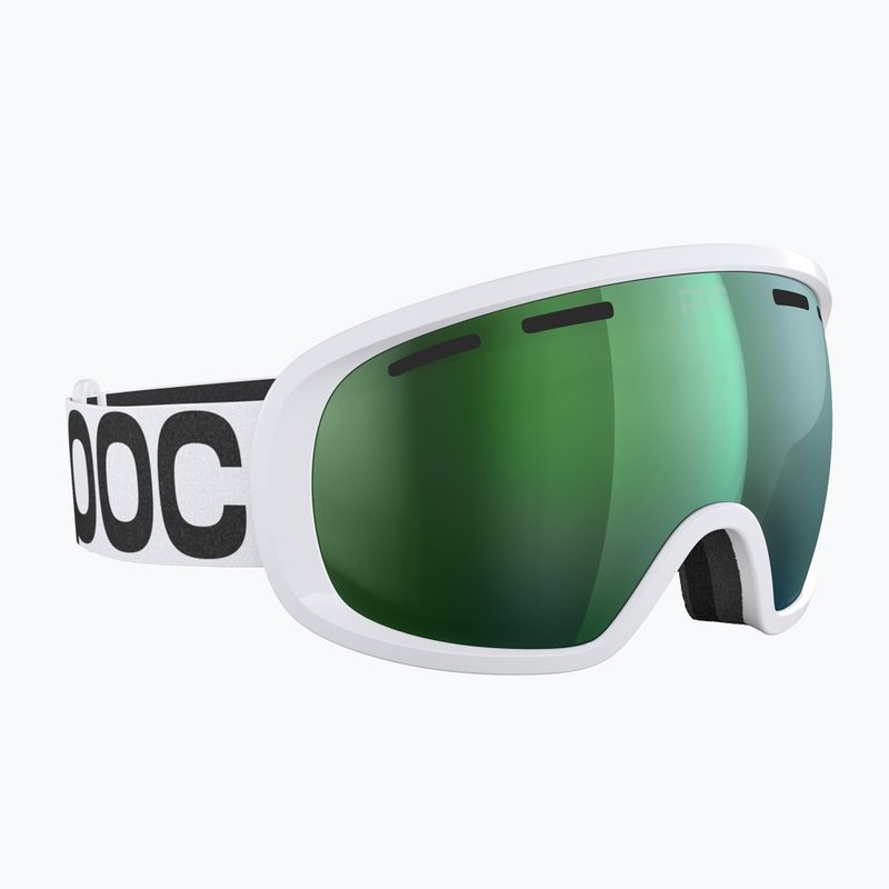Maschera da sci POC Fovea hydrogen white/partly sunny green 2
