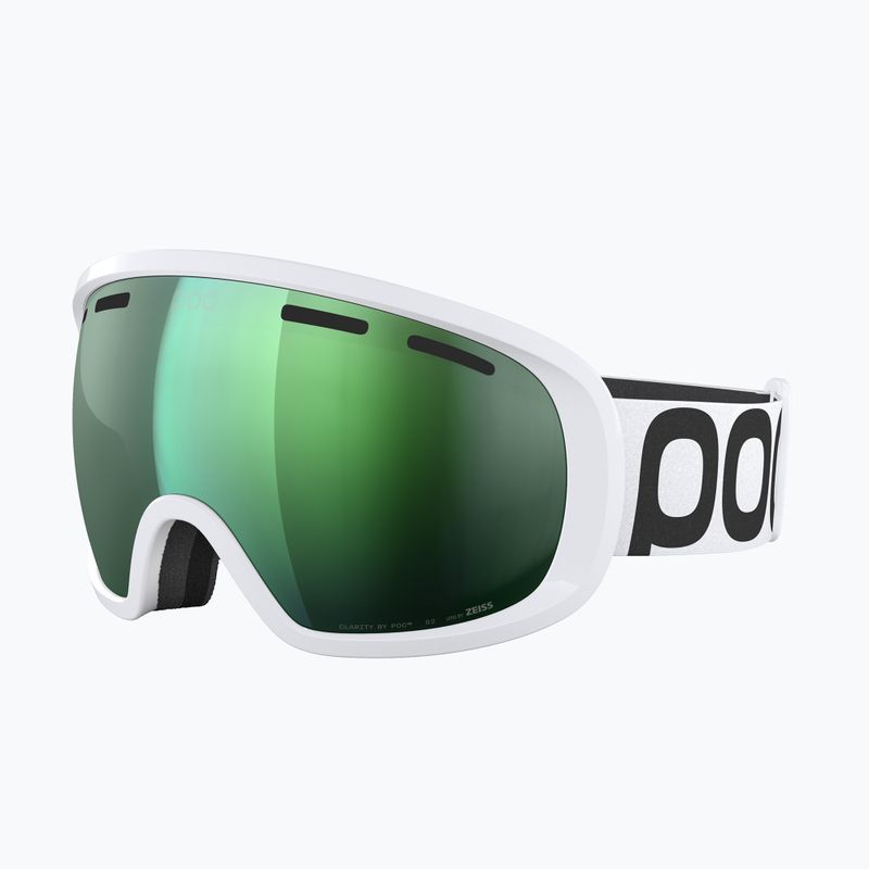Maschera da sci POC Fovea hydrogen white/partly sunny green 4