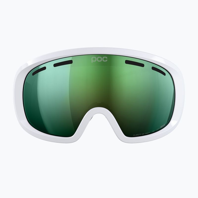 Maschera da sci POC Fovea Mid hydrogen white/partly sunny green 2