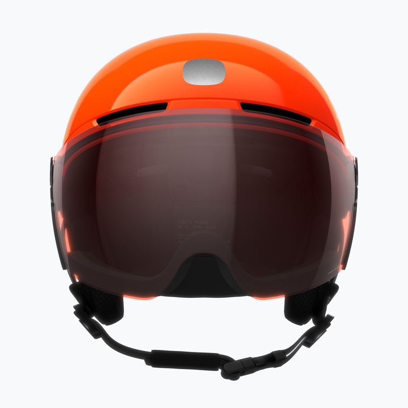 Casco da sci per bambini POC POCito Obex Visor S2 Jr fluo orange/clarity pocito/partly sunny/lt orange 3