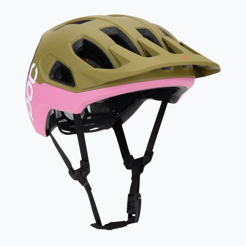 Casco da ciclismo POC Cularis olivine green matt/thulite pink matt