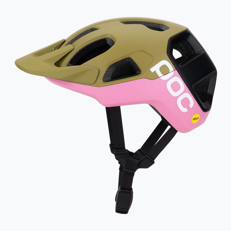 Casco da ciclismo POC Cularis olivine green matt/thulite pink matt 3