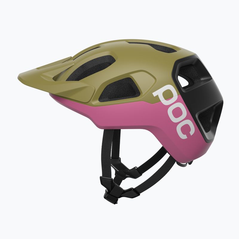 Casco da ciclismo POC Cularis olivine green matt/thulite pink matt 2
