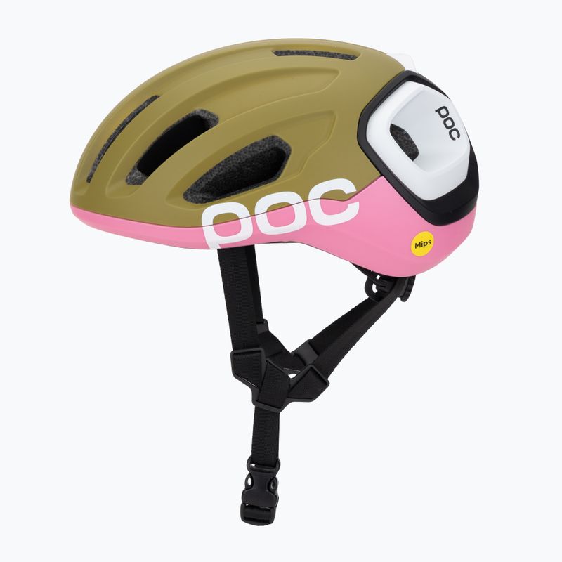 Casco da ciclismo POC Amidal olivine green matt/thulite pink matt 3