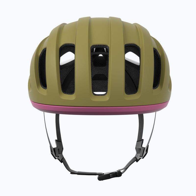Casco da ciclismo POC Amidal olivine green matt/thulite pink matt 3