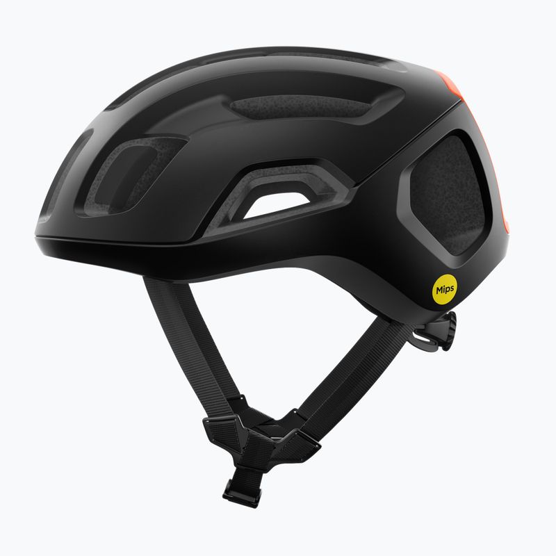 POC Ventral Air MIPS casco da bicicletta nero uranio opaco/arancio fluorescente opaco 2