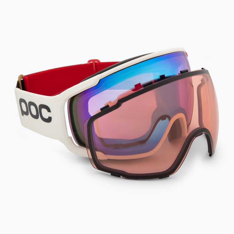 Maschera da sci POC Zonula red/white/partly sunny blue