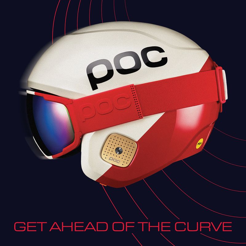 Maschera da sci POC Zonula red/white/partly sunny blue 10