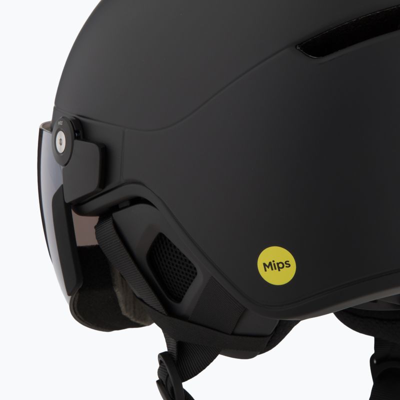 Casco da sci POC Obex Visor uranium black matte/clarity U/partly sunny/silver 7