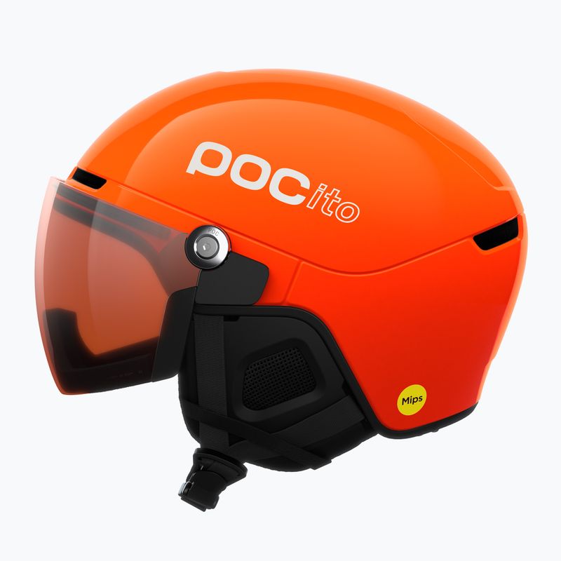 Casco da sci per bambini POC POCito Obex Visor S2 Jr fluorescent orange 2