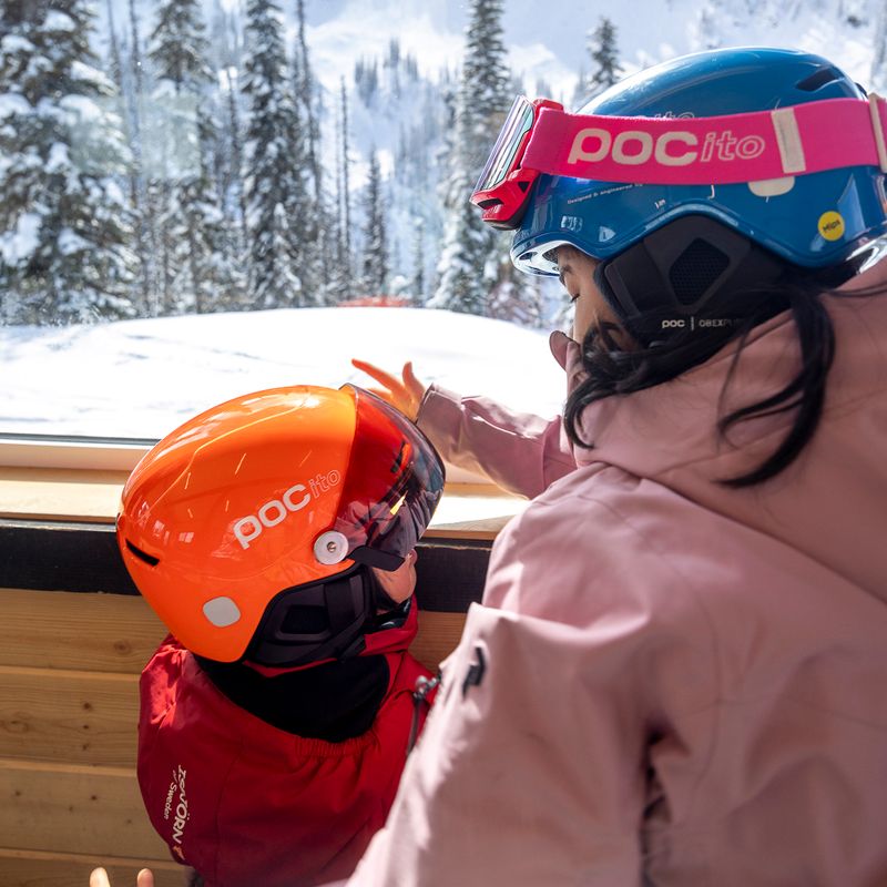 Casco da sci per bambini POC POCito Obex Visor S2 Jr fluorescent orange 13