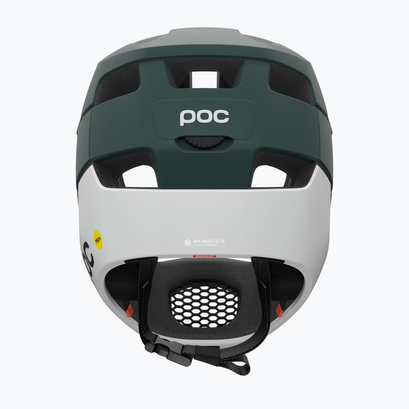 POC Otocon Race MIPS casco da bici verde pargasite opaco/bianco idrogeno opaco 4