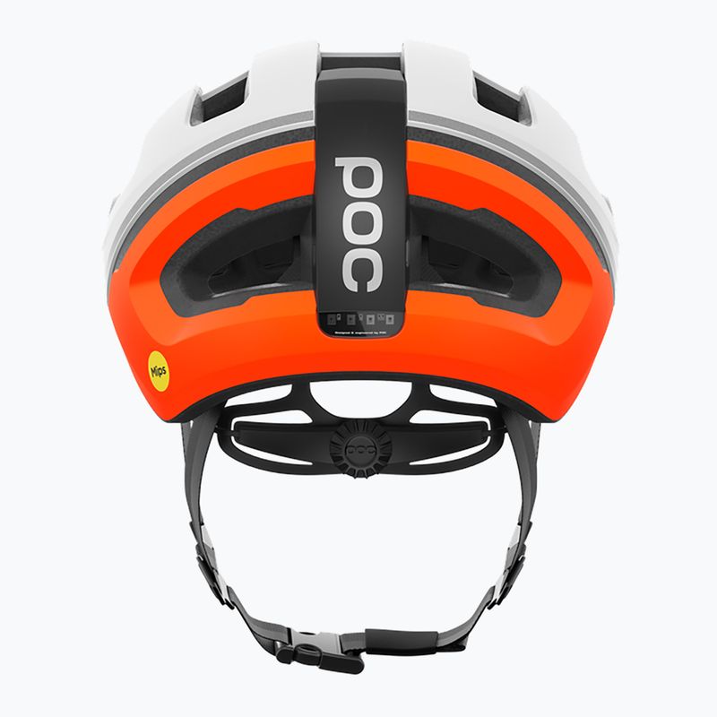 Casco da bici POC Omne Beacon MIPS bianco idrogeno/arancio fluorescente opaco 4