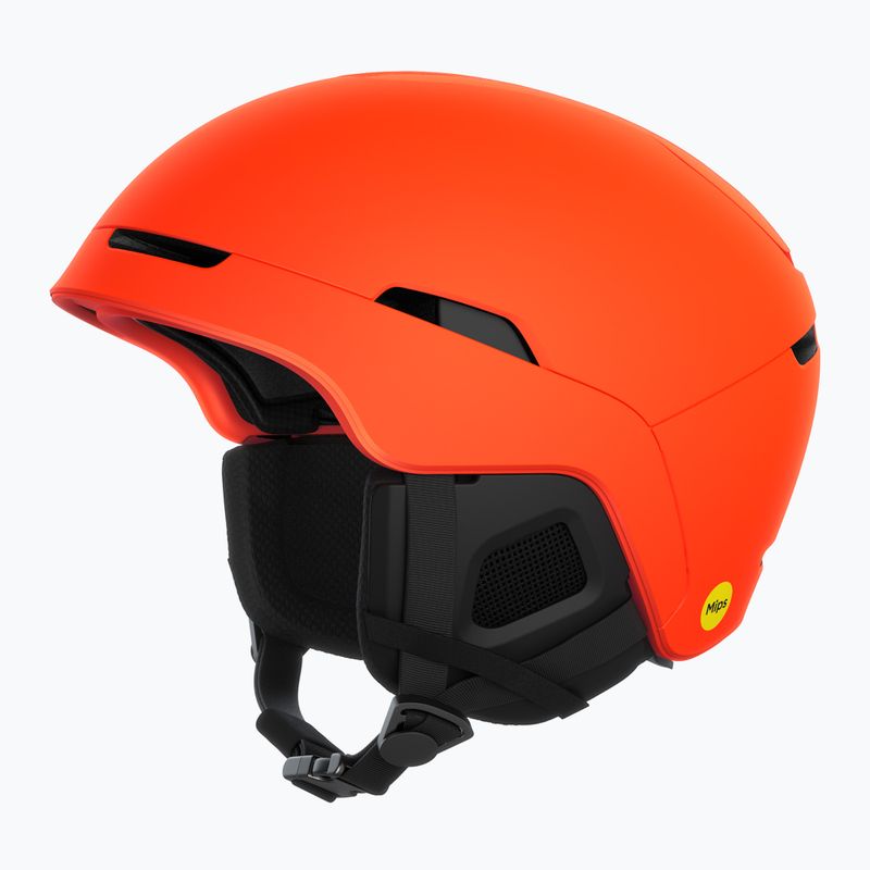 Casco da sci POC Obex MIPS arancione fluorescente opaco