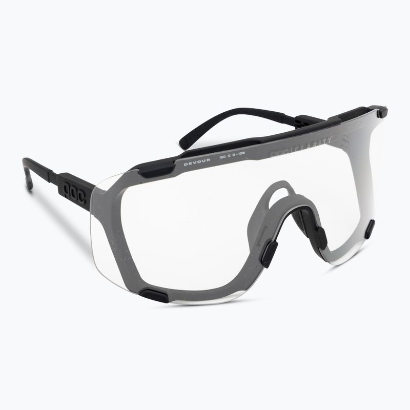 Occhiali da sole POC Devour Photochromic nero uranio/clarity photochromic/grigio intercambiabile