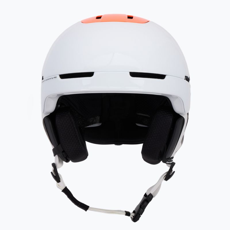 Casco da sci con sistema audio POC Obex Connect idrogeno bianco/arancio fluorescente avip 2