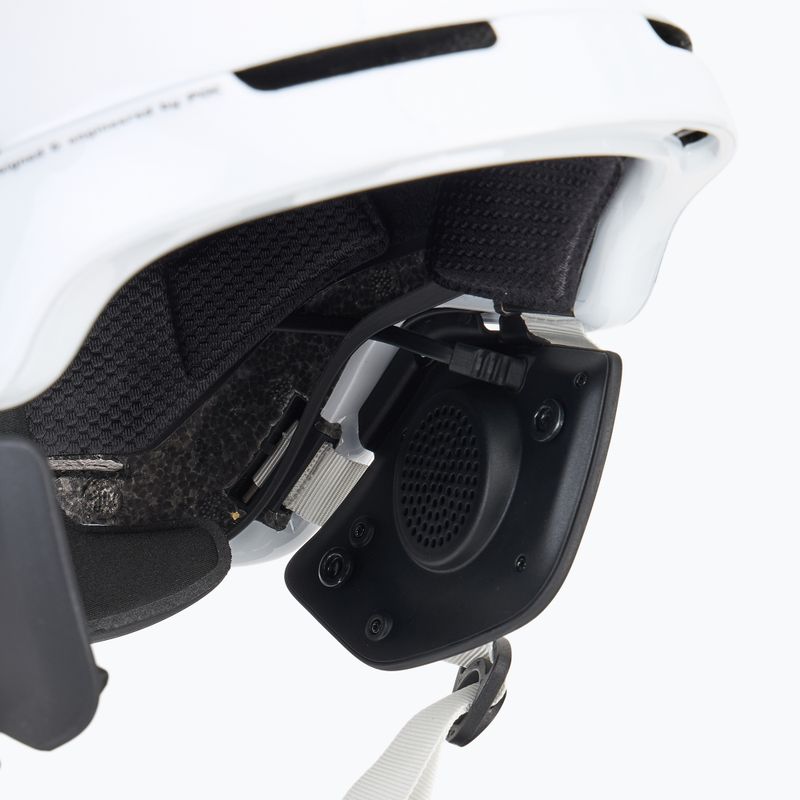 Casco da sci con sistema audio POC Obex Connect idrogeno bianco/arancio fluorescente avip 8