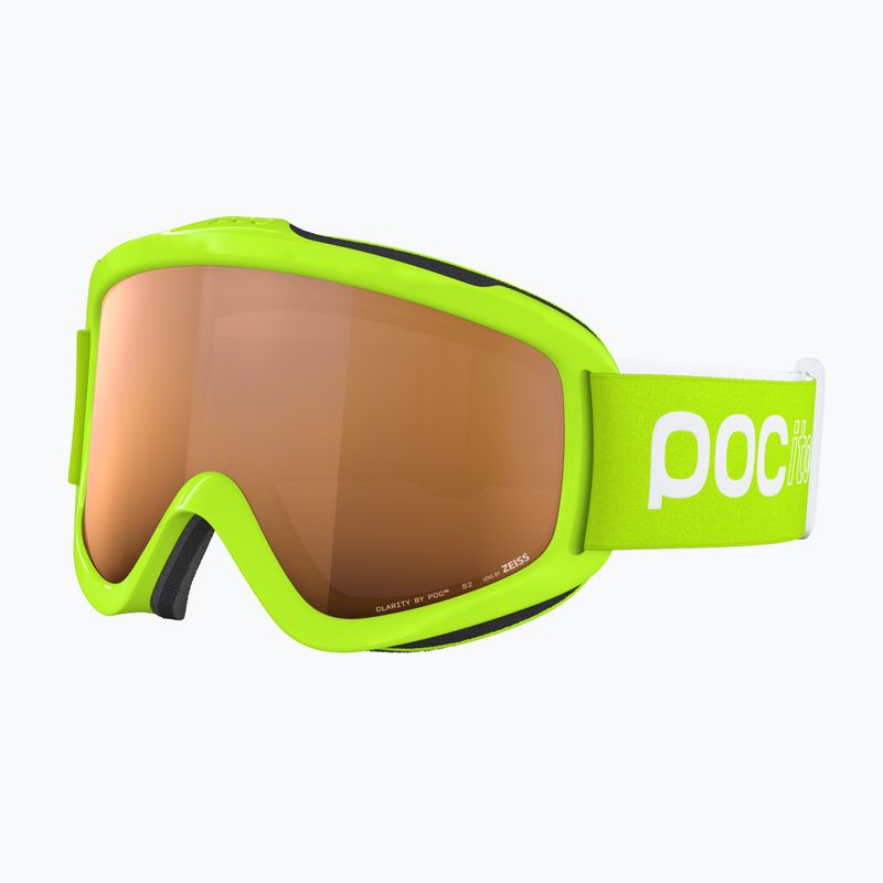 POC POCito Iris giallo fluorescente/verde/arancio chiaro parzialmente soleggiato occhiali da sci per bambini 3