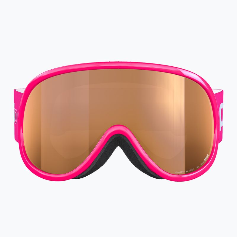 Maschera da sci per bambini POC POCito Retina Jr S2 fluorescent pink/partly sunny light orange 3