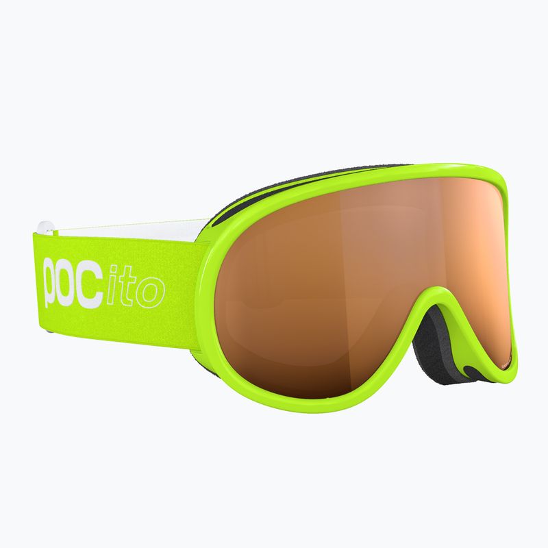 Maschera da sci per bambini POC POCito Retina Jr S2 fluorescent yellow/green/partly sunny light orange