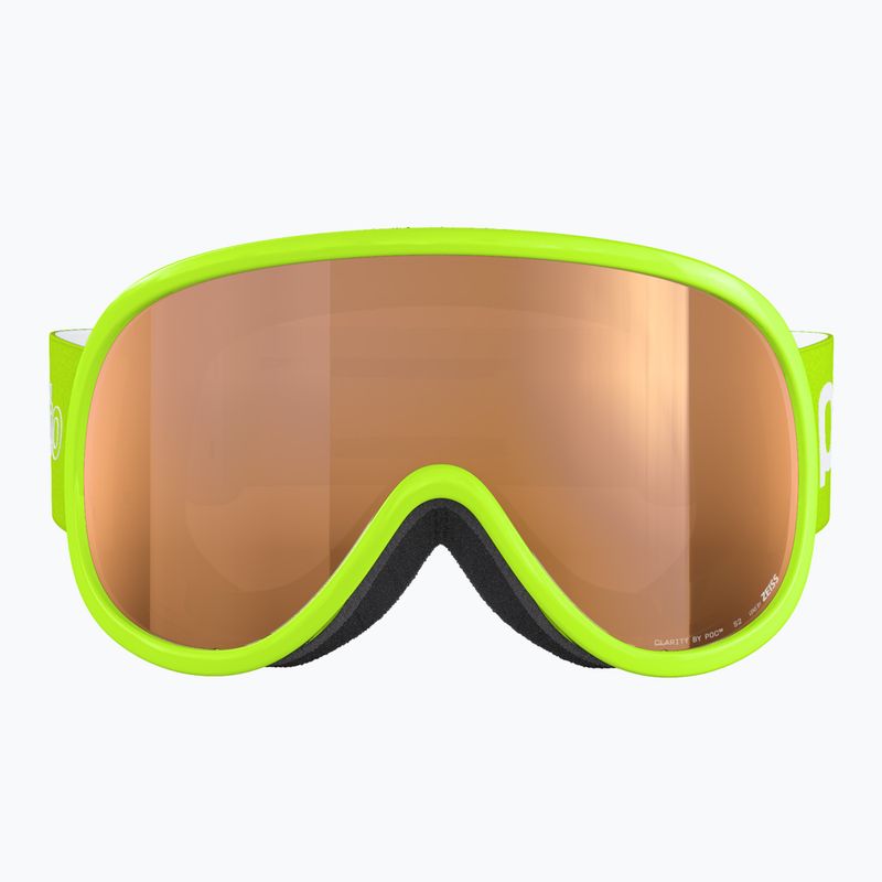 Maschera da sci per bambini POC POCito Retina Jr S2 fluorescent yellow/green/partly sunny light orange 3